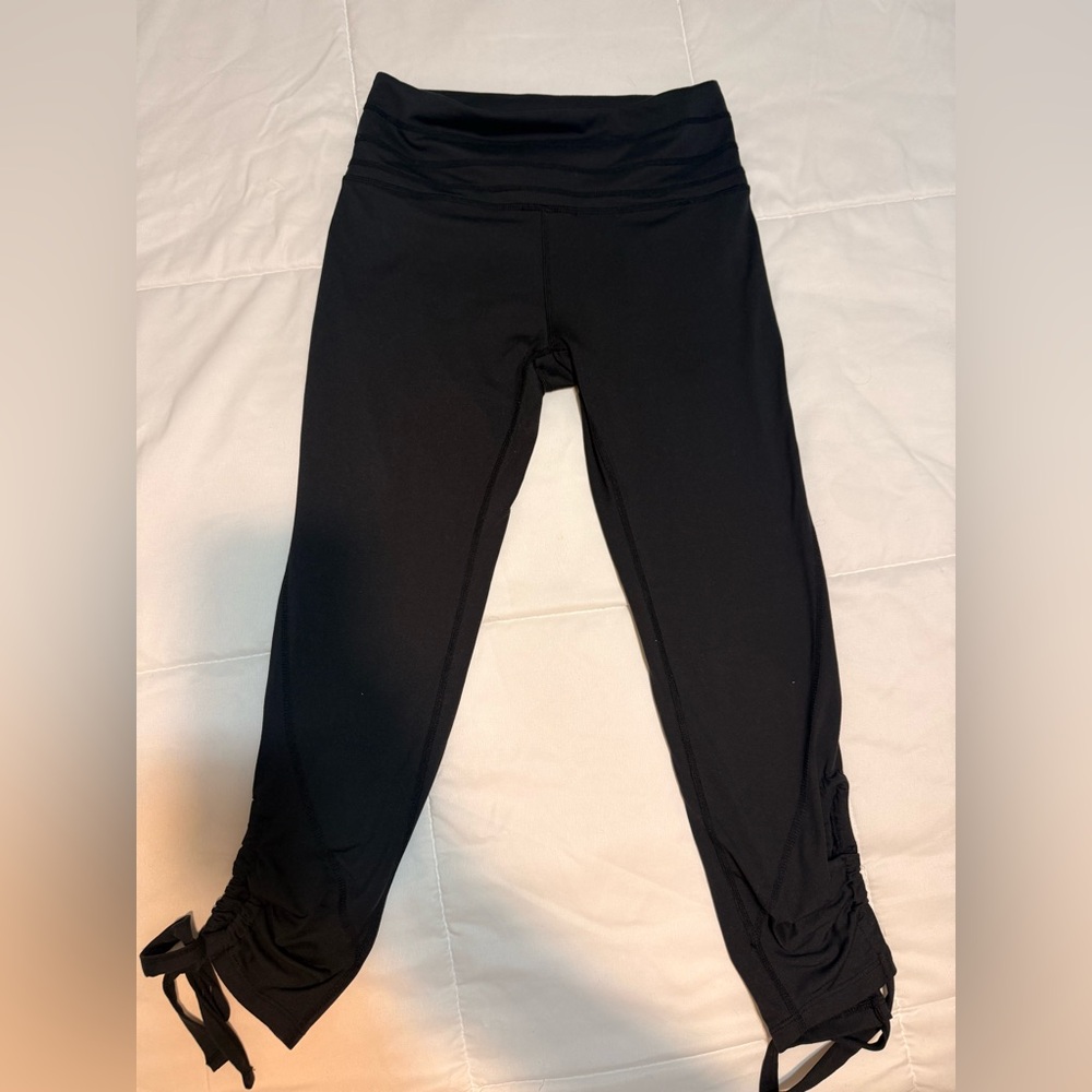 FP Movement by Free People Black Cropped Tie Leggings